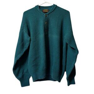 Vintage‎ Eddie Bauer Sweater Men Large Chunky Fisherman Y2K Classic Grandpacore